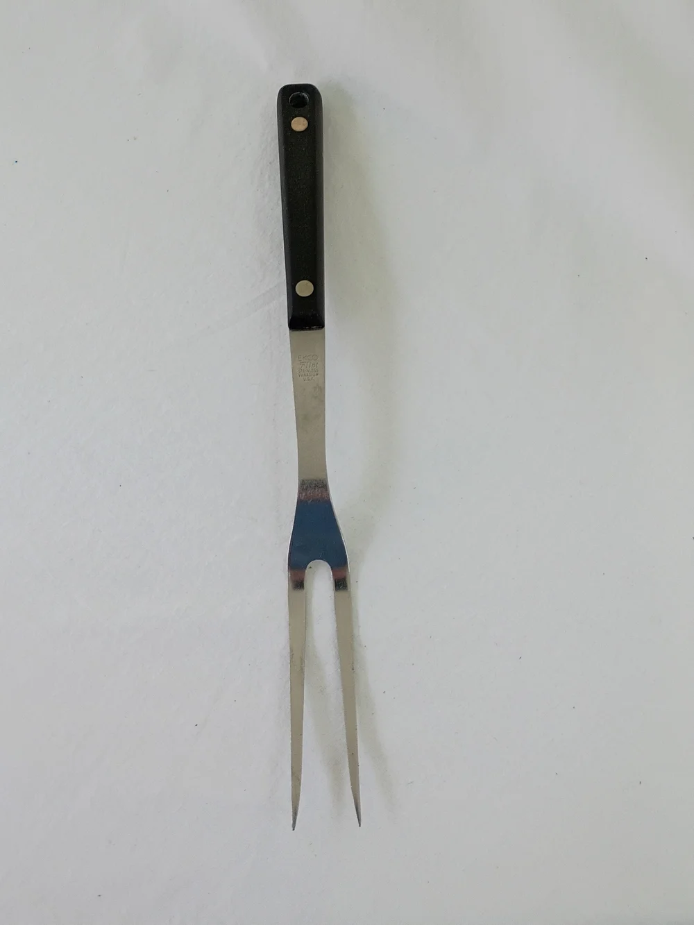 Ekco Flint Vanadium Stainless Steel USA Carving Fork Mid Century MCM Retro Vtg